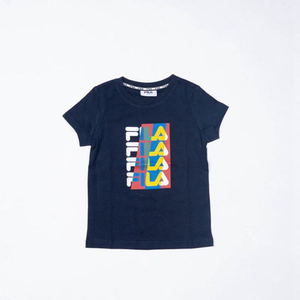 Camisetas Manga Corta Fila Niños Azul Marino - Tyler - España 796234SQH